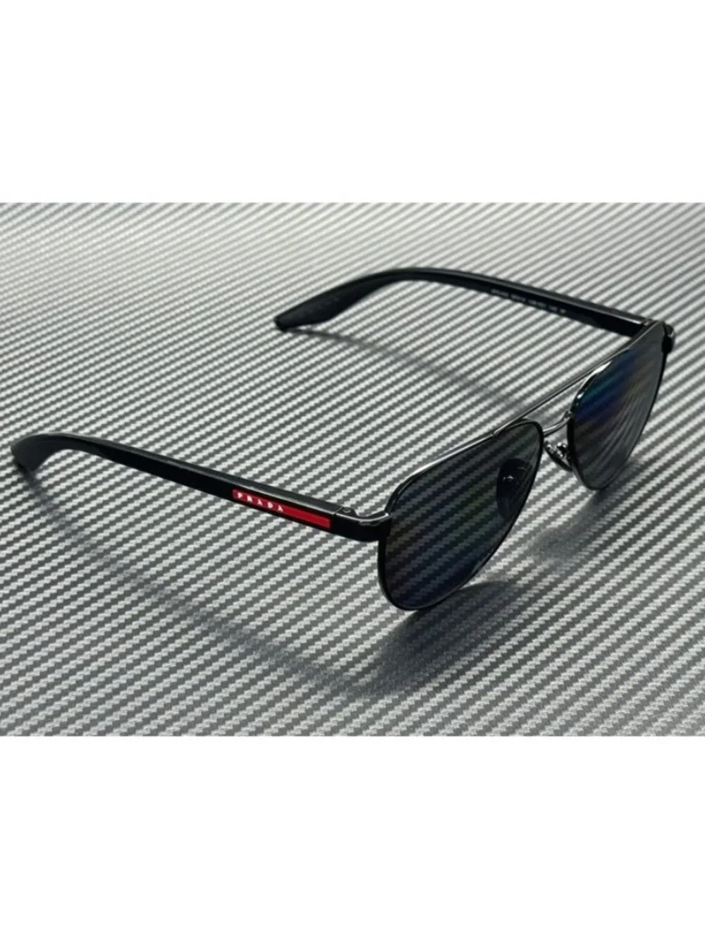 New Prada Linea Rossa Men Black Sunglasses 58-14-145